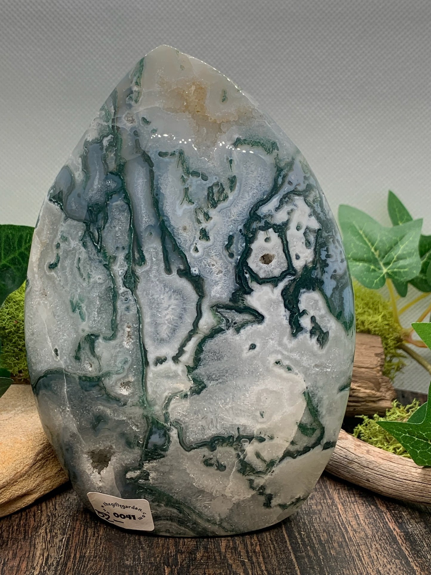 Druzy Moss Agate Freeform