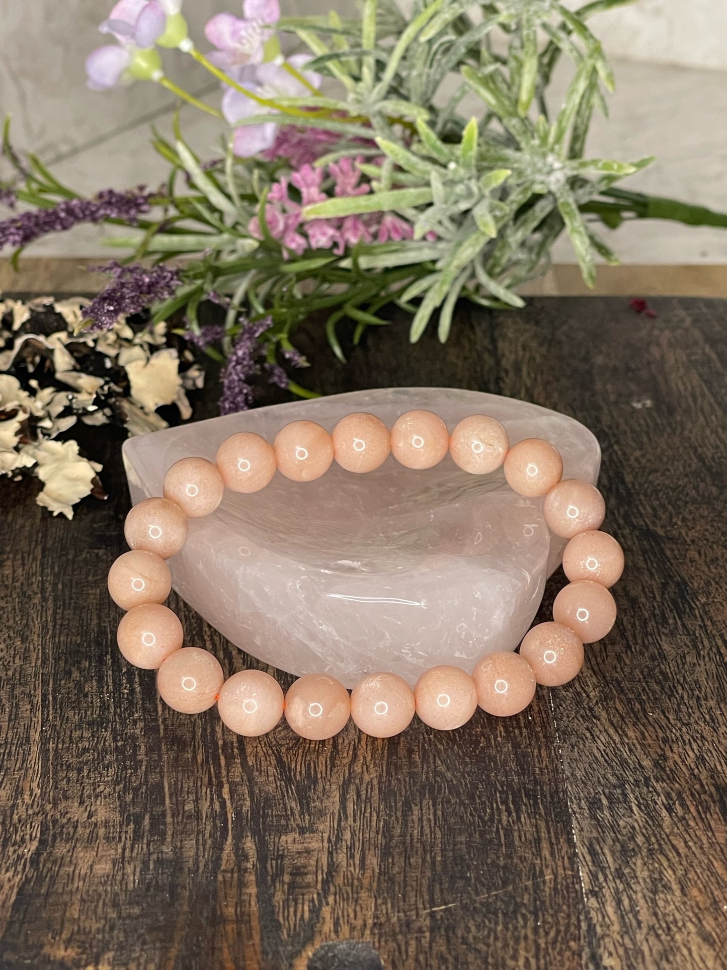 Peach Moonstone Bracelet